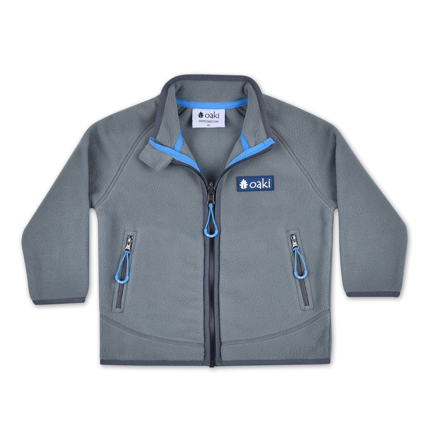 Oakiwear Kids Fleece Jacket 200 Series Polartec®, CharcoalBlue Warm Mid Layer