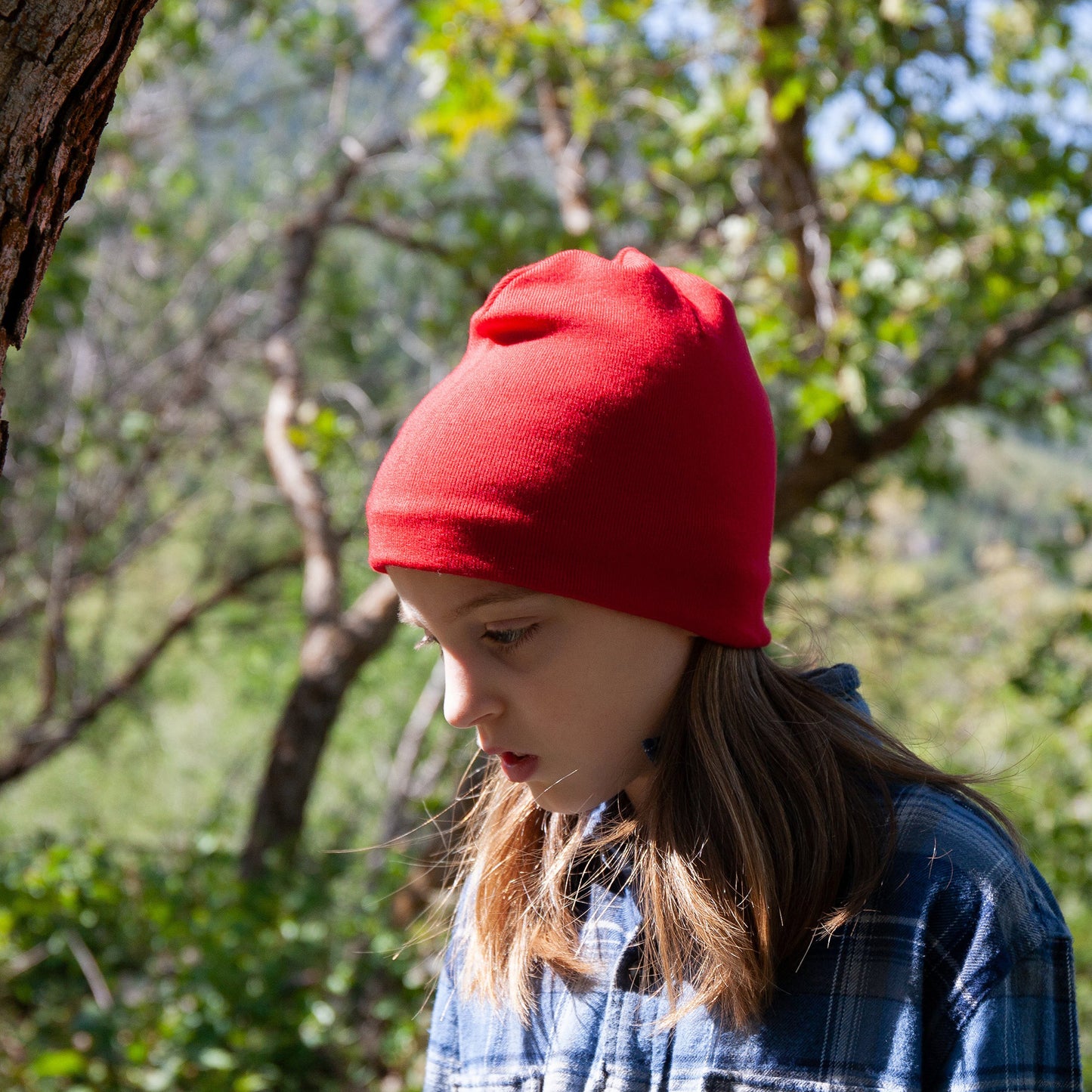 Oakiwear Beanie Stocking Hat Cap Merino Wool Winter, Red