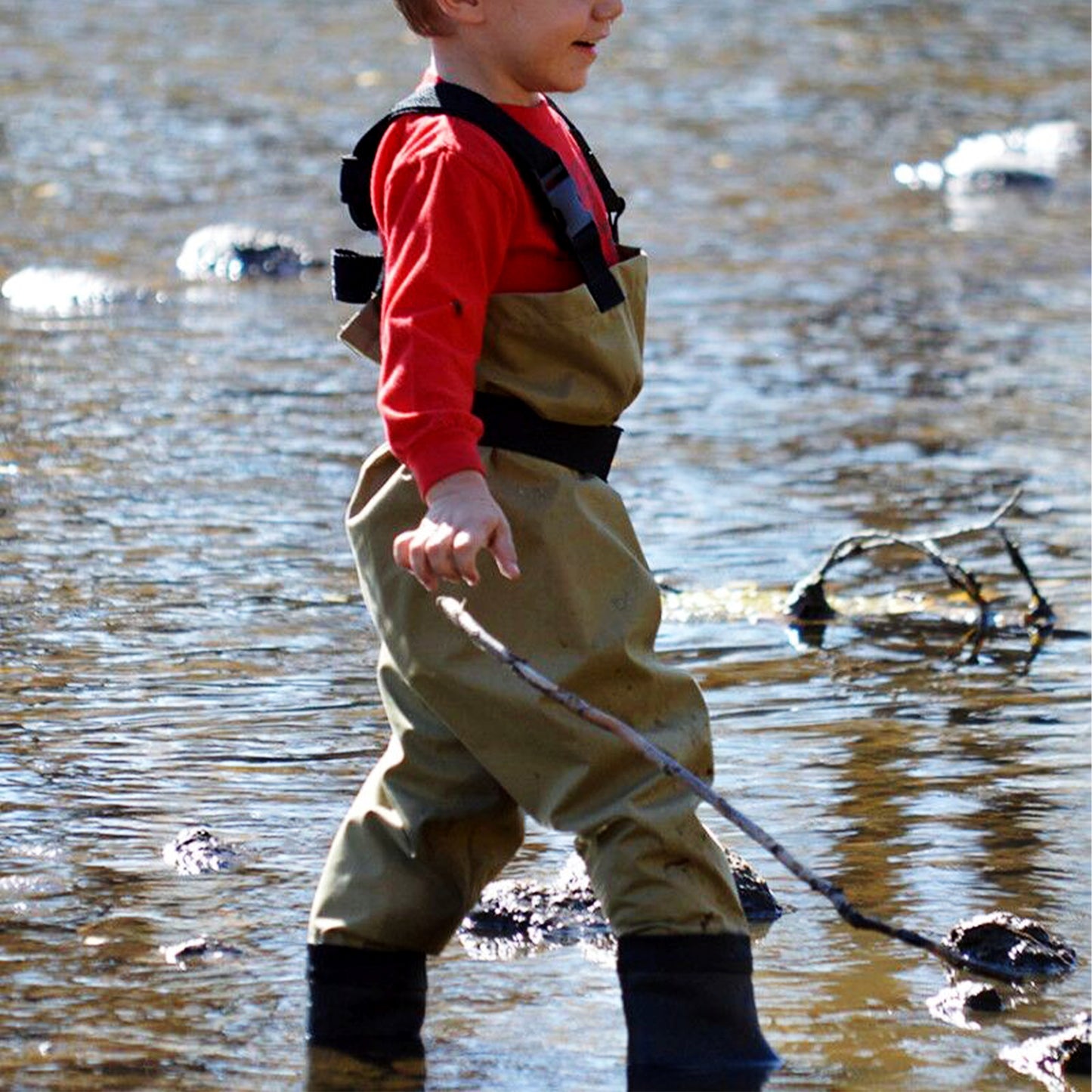 Oakiwear Breathable Youth Kids Chest Waders Children Toddler, Tan