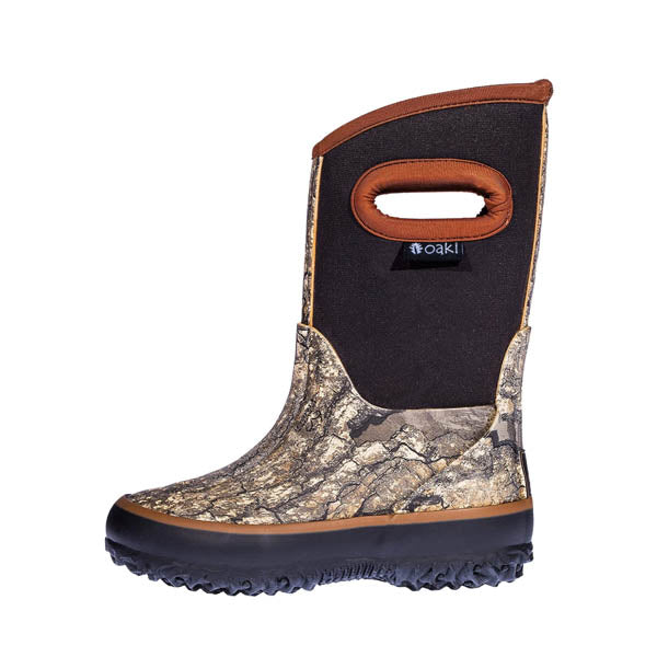 Oakiwear Kids Neoprene Rain Snow Boots, Realtree Timber™ Camo Thick 7mm