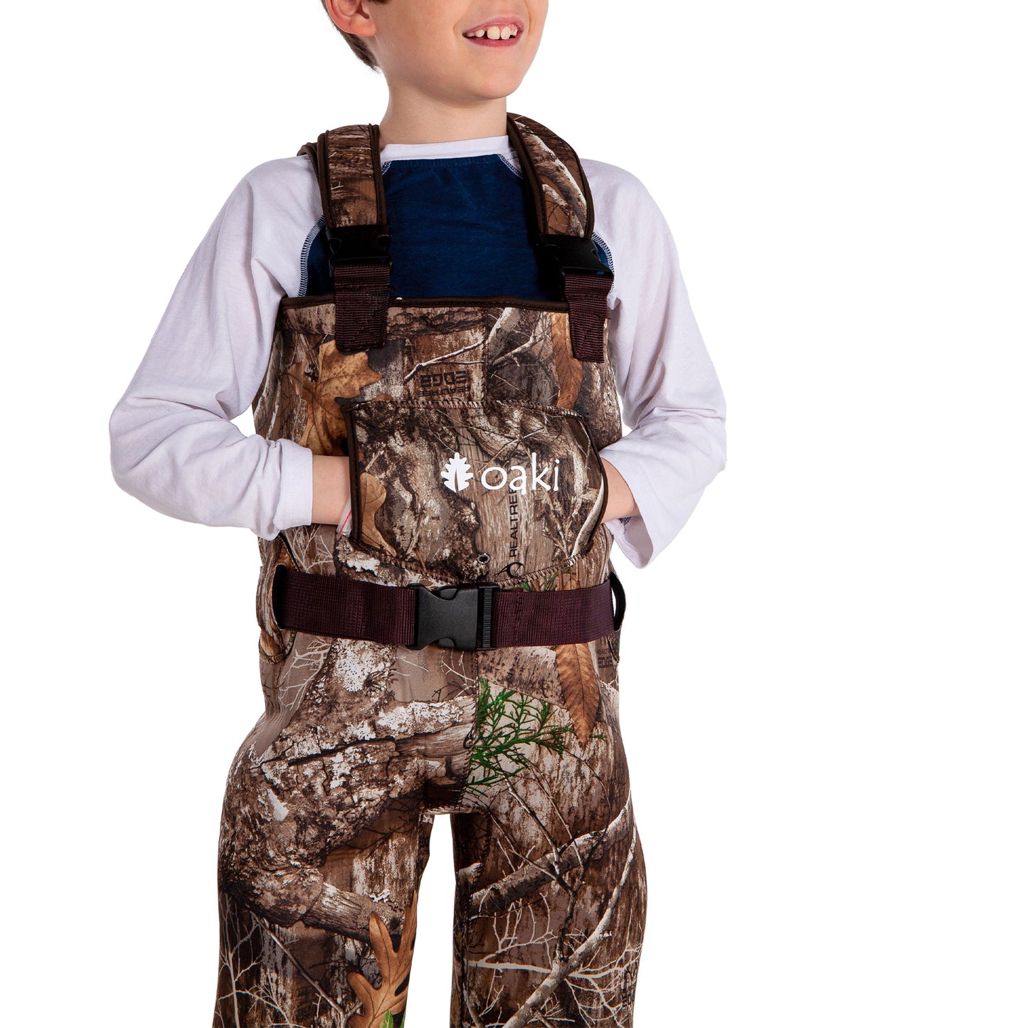 Oakiwear Neoprene Youth Kids Chest Waders Children Toddler, Realtree EDGE® Camo