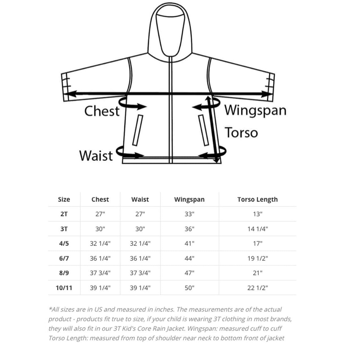 Oakiwear Kids Rain Jacket Coat Waterproof Shell Boys Girls, Navy