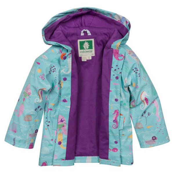 Oakiwear Lined Raincoat Jacket, Mermaid Dry and Warm