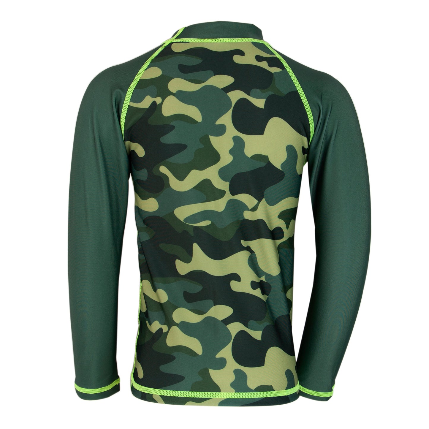 Oakiwear Rash Guard Long Sleeved Swimming Surf Shirt Boy Girls, Camo