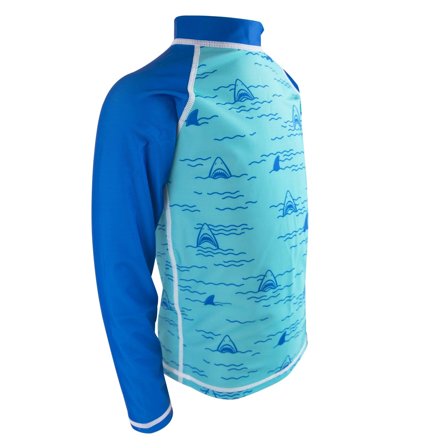Oakiwear Rash Guard Long Sleeved Swimming Surf Shirt Boy Girls, Chomp Chomp