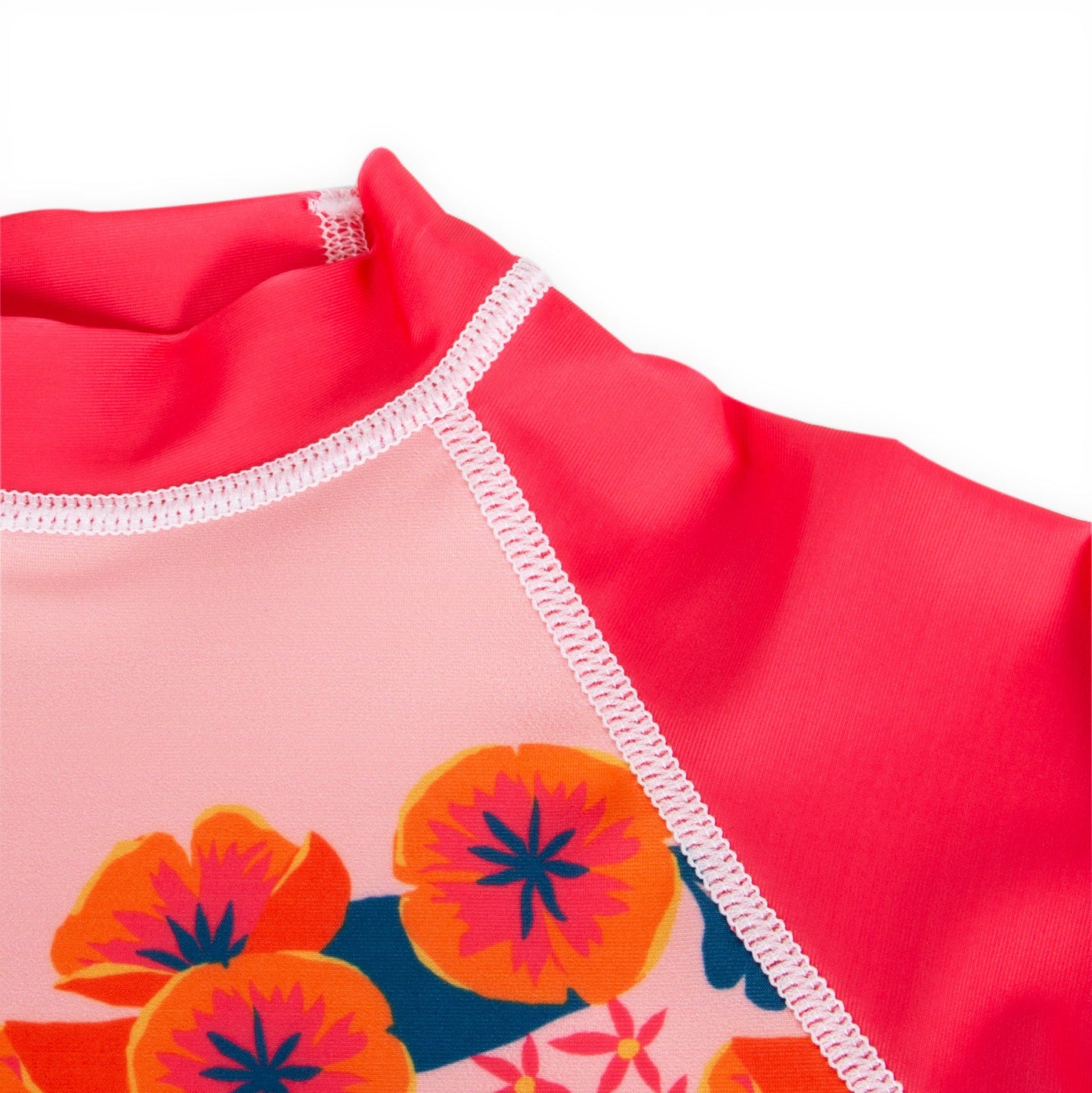 Oakiwear Rash Guard Long Sleeved Swimming Surf Shirt Boy Girls, Flower Shower