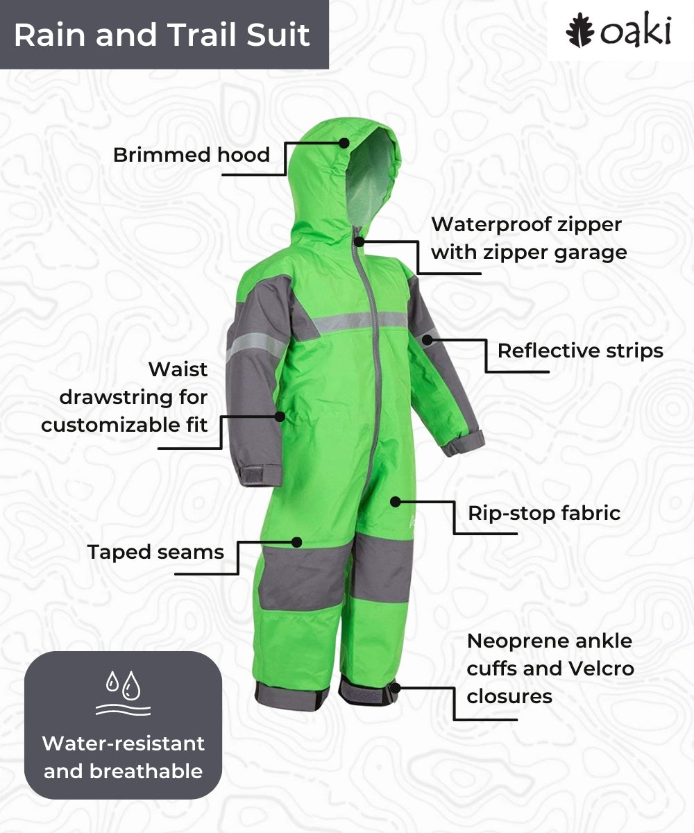 Children's Rain/Trail Suit, Classic Green