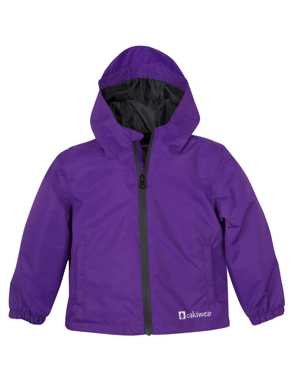 Oakiwear Kids Rain Jacket Coat Waterproof Shell Boys Girls, Galaxy Purple