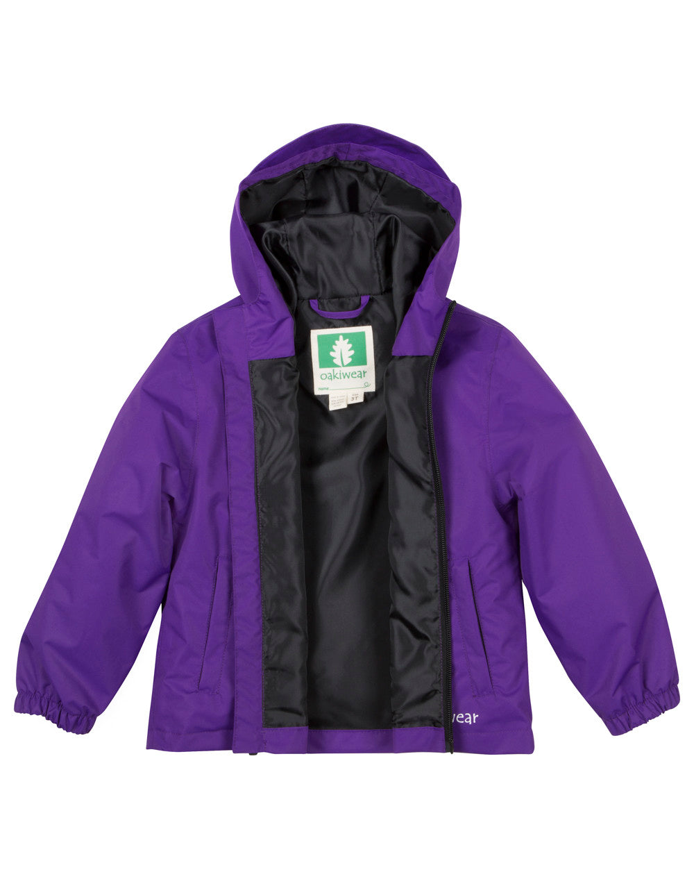 Oakiwear Kids Rain Jacket Coat Waterproof Shell Boys Girls, Galaxy Purple