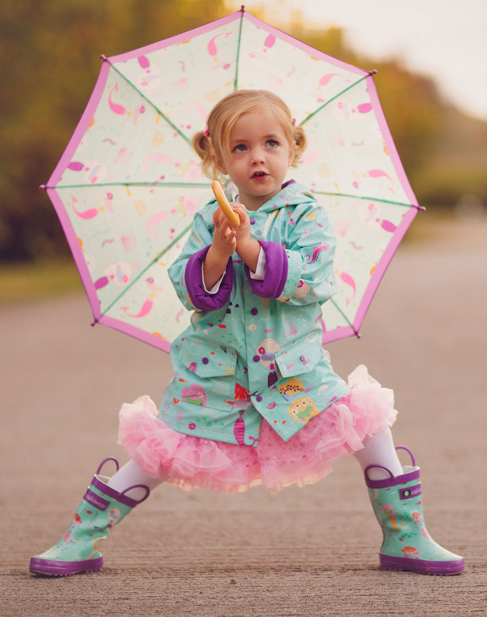 CLEARANCE: Mermaid Lined Rain Jacket size 10/11