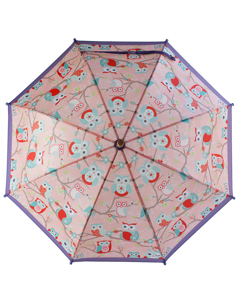 Oakiwear Kids Childrens Youth Folding Umbrella, Perched Owls