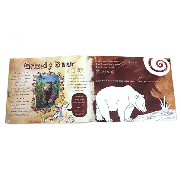 COLOR ME Alaska Dawn Gerety Beautiful Coloring Book Animals - 40 pgs [2014]