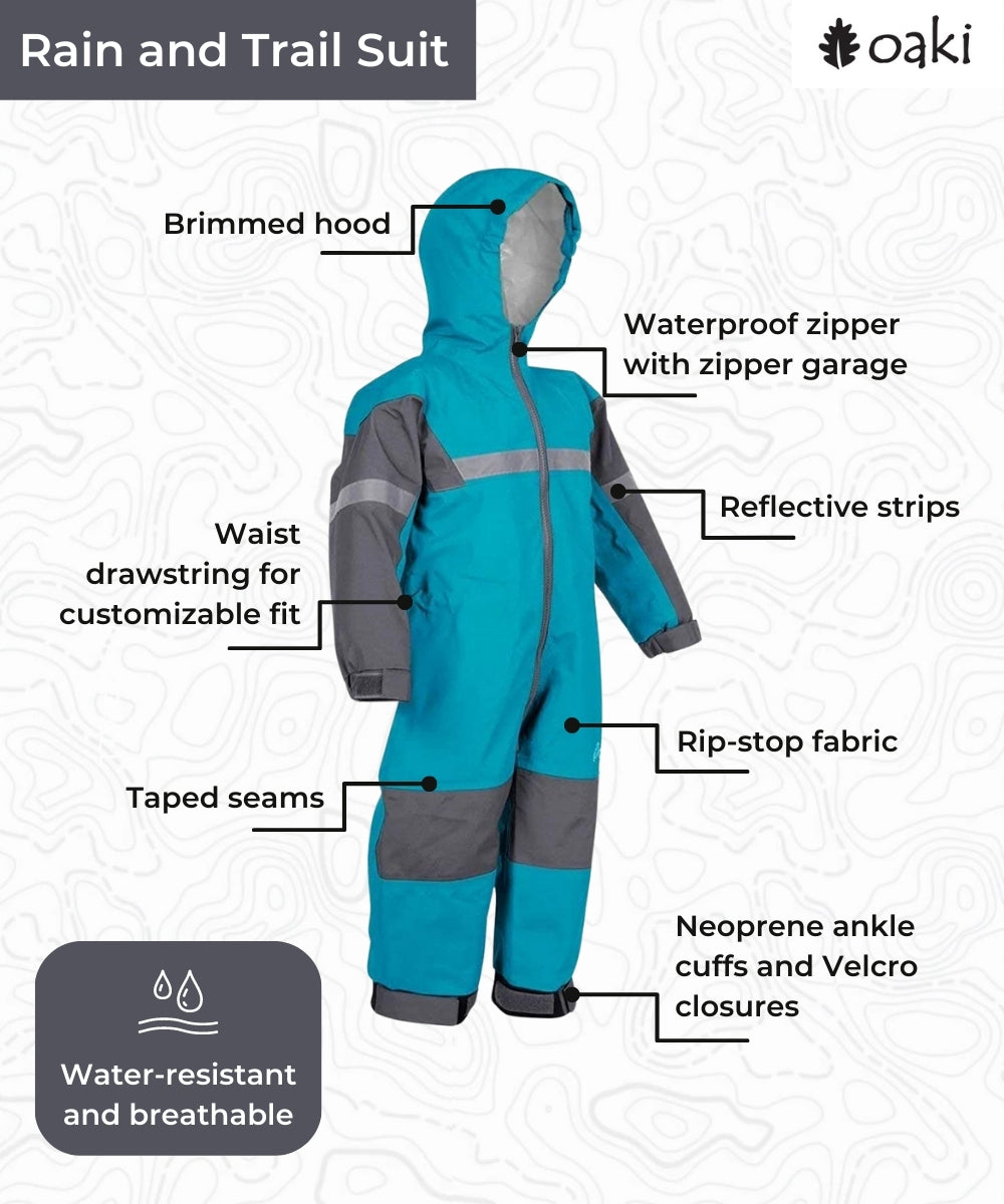 Children's Rain/Trail Suit, Celestial Blue