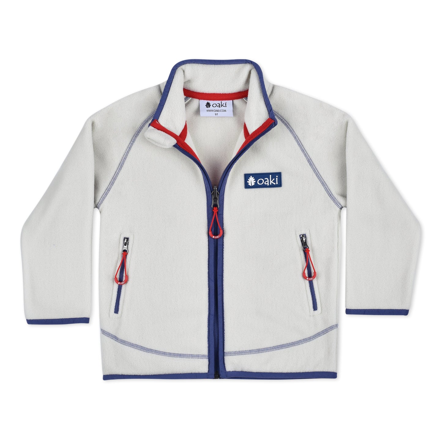 Oakiwear Kids Fleece Jacket 200 Series Polartec®, Oatmeal White Warm Mid Layer