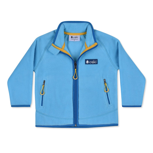 Oakiwear Kids Fleece Jacket 300 Series Polartec®, BlueGold Warm Mid Layer