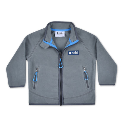Oakiwear Kids Fleece Jacket 200 Series Polartec®, CharcoalBlue Warm Mid Layer