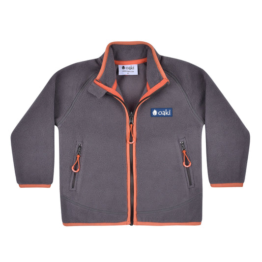 Oakiwear Kids Fleece Jacket 300 Series Polartec®, Ash Warm Mid Layer