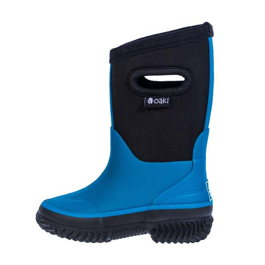 Oakiwear Kids Neoprene Rain Snow Boots, Celestial Blue Thick 7mm