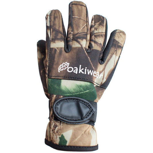 Oakiwear Neoprene Fishing Hunting Gloves, Camo