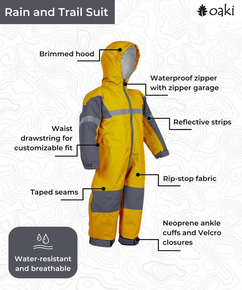 Children's Rain/Trail Suit, Sundance Yellow