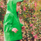 Oakiwear Kids Rain Jacket Coat Waterproof Shell Boys Girls, Green