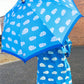 Oakiwear Kids Childrens Youth Folding Umbrella, Clouds