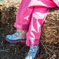 Oakiwear Kids Waterproof Rain Pants Boys Girls, Hot Pink